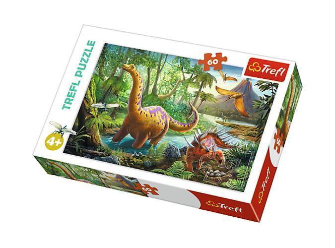 Trefl Puzzle Wędrówka dinozaurów 60 elementów