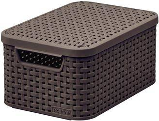 Koszyk Pudełko z pokrywką S Brązowy Kosz Pojemnik CURVER