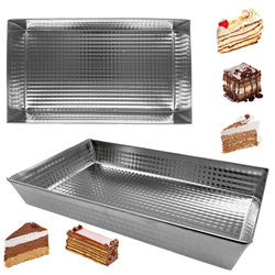 Tradycyjna Blacha do Pieczenia do Ciasta Prostokątna Klasyczna 40x28cm Duża Blaszka Metalowa