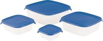 Zestaw 4 Pojemników na Żywność Transparentne Curver Fresh&GO 4szt