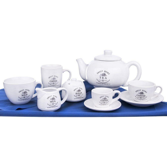 Cukierniczka 0,3 l Orion Cukiernica z Pokrywką Ceramiczna Pojemnik na Cukier "SWEET HOME SUGAR"