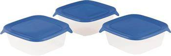 Zestaw pojemników kwadratowych 
FRESH&GO 3x0,8L