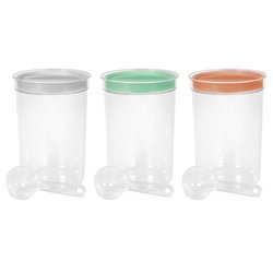 Pojemnik Pudełko z Miarką Łyżeczką 1,7L na Żywność Artykuły Sypkie Mąkę Ryż Cukier Makaron Płatki