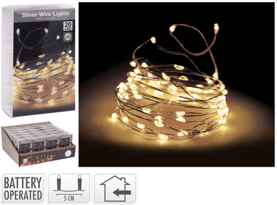 Łańcuch świetlny 20LED                   2xAA 1,5V