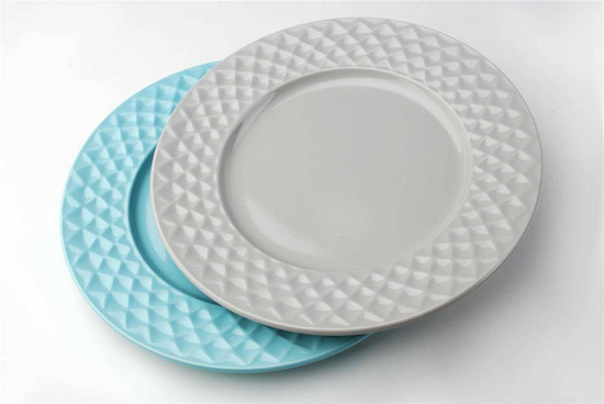 Talerz obiadowy szary Affek Design - diament -