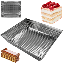 Tradycyjna Blacha do Pieczenia do Ciasta Prostokątna 28x24cm Blaszka Mała Metalowa