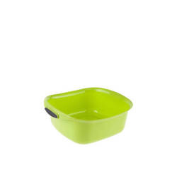 Kwadratowa miska CURVER 10 litrów uniwersalna z uchwytami jasnozielona
