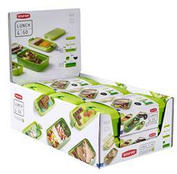 Lunchbox ze sztućcami pojemnik obiadowy CURVER - zielony -