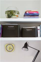 Koszyk Pudełko CURVER bez Pokrywki rozmiar M Rattan Ciemno-Brązowy