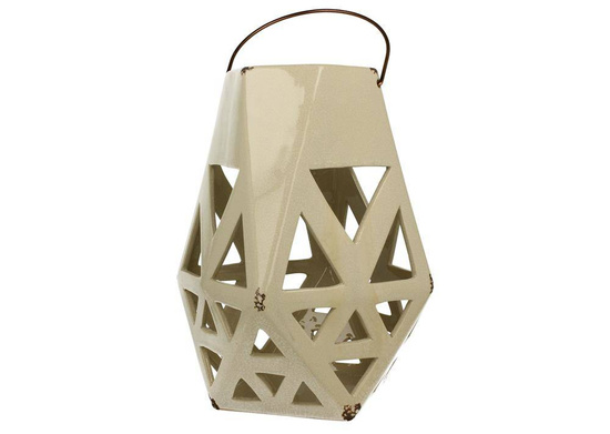 Lampion ceramiczny 27,5 cm kremowy YSD681-B122 DUO