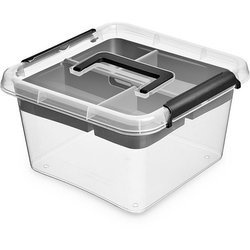 Pojemnik z Pokrywką i 4 Przegródkami Organizer z Uchwytem SimpleStore 9 L