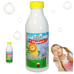 Płyn do Baniek 500ml Duże Kolorowe Bańki Mydlane Uzupełniacz 500ml Butelka