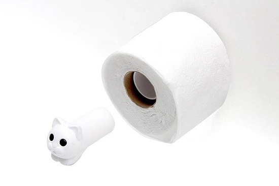 Uchwyt na papier toaletowy Roll Meo biały 10293-WH