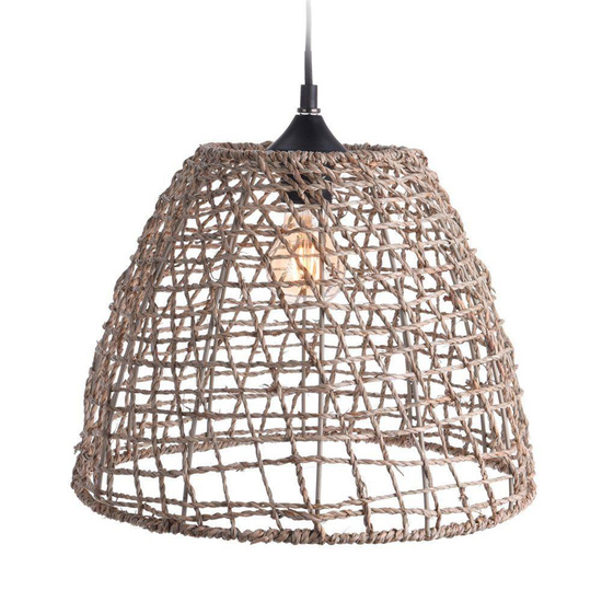 Lampa wisząca BOHO klosz z trawy morskiej sufitowa naturalna