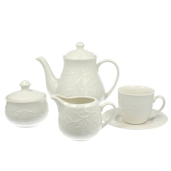 Zestaw Serwis Kawowy dla 6 osób Porcelana  Duo Hemingway - 15 elementów