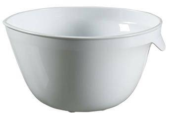 Miska Plastikowa do Kuchni Uniwersalna Biała z Uchwytem 2,5l do Mieszania