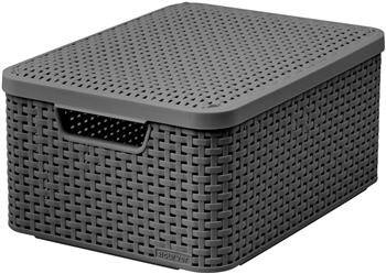 Koszyk  Pudełko z pokrywką M Szary Kosz Pojemnik CURVER
