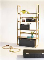 Kosz Koszyk CURVER rozmiar S Style Rattan Ciemny Brąz