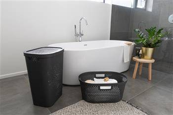 Kosz na Pranie Bieliznę Pojemnik 60l CURVER Grafit Eko