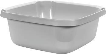 Miska Plastikowa do Łazienki Jasnoszara 12l Uniwersalna Kwadratowa 36cm