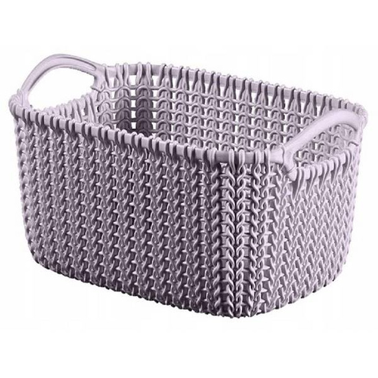 Prostokątny Kosz Koszyk Organizer Knit L Curver Liliowy 19 L