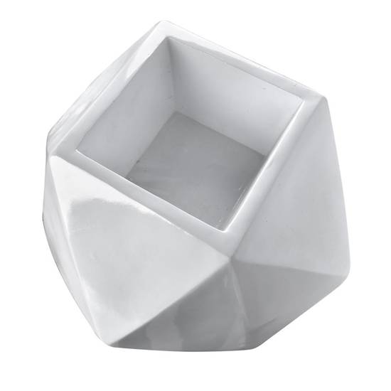 Doniczka NEVA WHITE Affek Design Geometryczna h:103cm biała