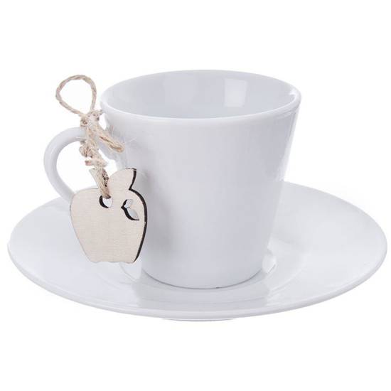 Filiżanka do kawy ESPRESSO porcelanowa biała 90 ml 2 szt