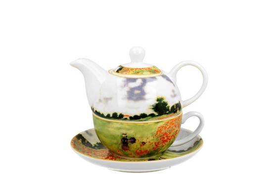Filiżanka z dzbankiem i spodkiem / Tea for One POPPY FIELD C. Monet