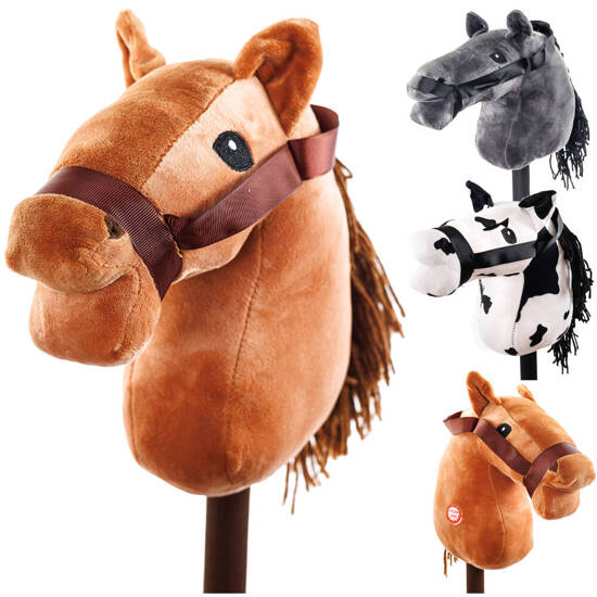 Hobby Horse A4 Koń na Kiju 68cm Maskotka dla Dzieci z Dźwiękiem Różne Wzory