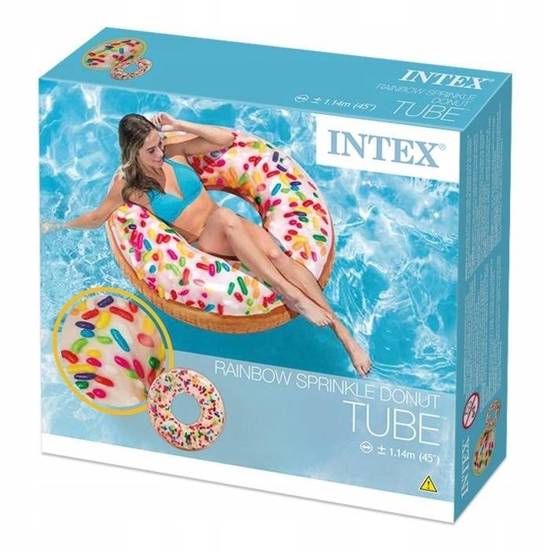 Koło do pływania Donut z cukierkami 114cm INTEX 56263