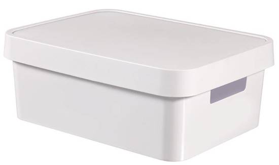 Koszyk Pudełko Pojemnik z pokrywką Biały Kosz CURVER Infinity 11 L