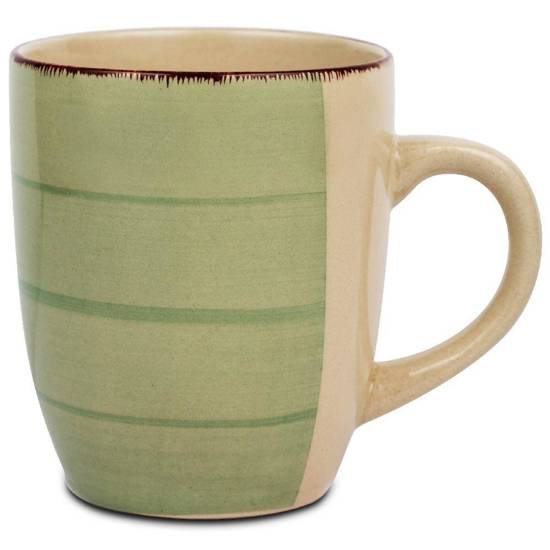 Kubek ceramiczny z uchem OIL GREEN do picia kawy herbaty 355 ml