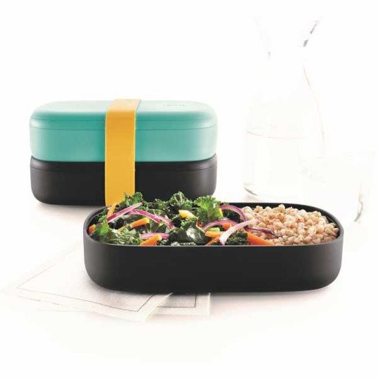 Lunchbox Obiadowy Lekue TO GO Pojemniki na Żywność 2x500ml