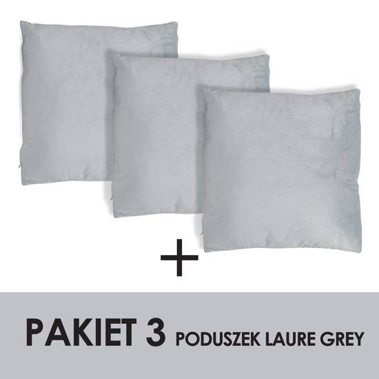 PAKIET LAURE GREY Kpl.3 poduszek 45x45cm