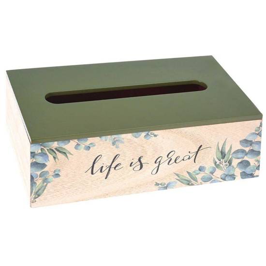 Pojemnik chustecznik pudełko drewniane z nadrukiem na chusteczki 25,5x14,5x9 cm