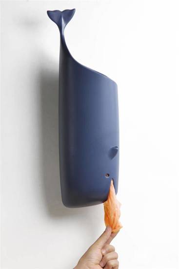 Pojemnik na reklamówki Moby Whale niebieski 10312-BU