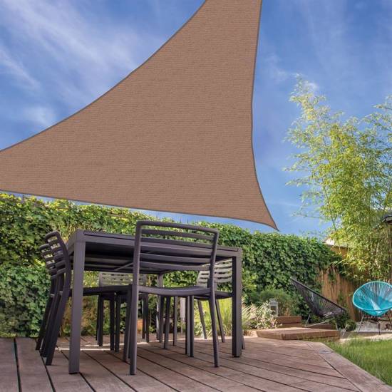 Przeciwsłoneczny żagiel ogrodowy parasol na linki brązowy