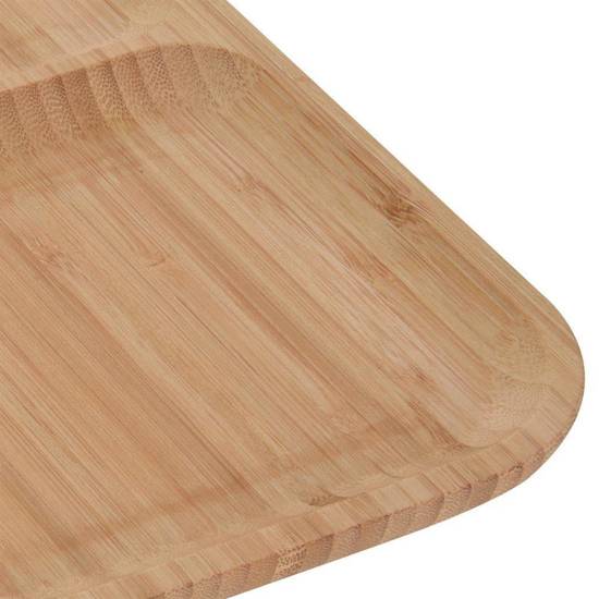 Talerz drewniany BAMBUSOWY dzielony kwadratowy taca patera 30x30 cm