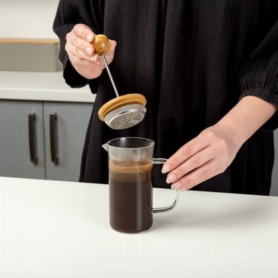 Zaparzacz imbryk DZBANEK szklany z tłokiem do zaparzania kawy herbaty ziół 0,6L
