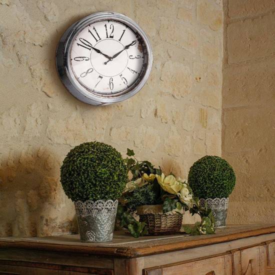 Zegar ścienny metalowy wiszący industrialny okrągły retro vintage loft 31,5 cm