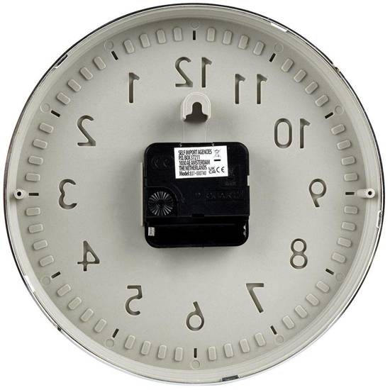 Zegar ścienny okrągły srebrny 20 cm