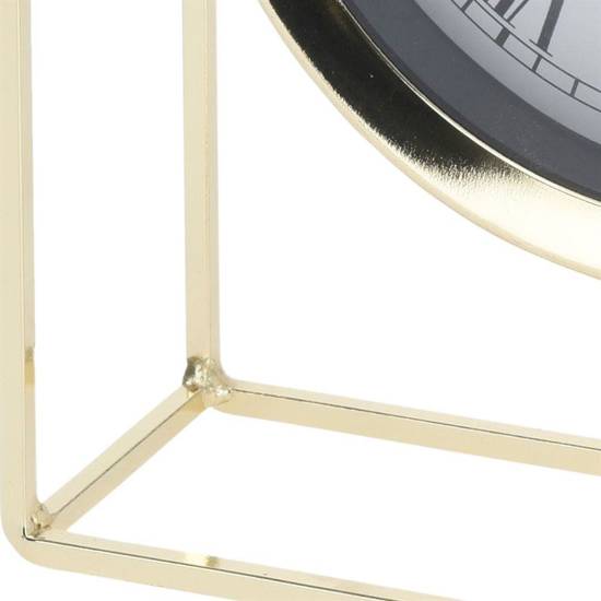 Zegar stołowy ZŁOTY na biurko komodę stół metalowy