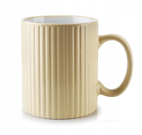 Żółty Ceramiczny Kubek do Kawy Herbaty 400ml 24h